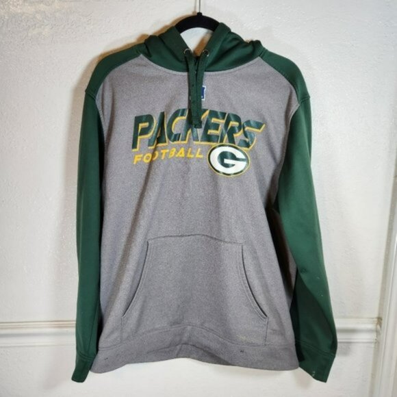Green Bay Packers Sweatshirt Large NFL Apparel Green Gray - Picture 2 of 12